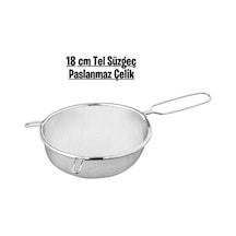 18 Cm Paslanmaz Çelik Tel Süzgeç