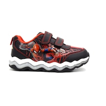 Lumberjack Mambo 4pr Spıderman Işıklı Çocuk Spor Ayakkabı Siyah Siyah