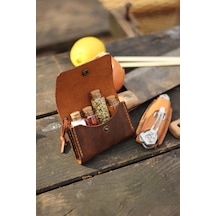 Hi Leather Kişiye İsme Özel Maia Kamp Outdoor Deri Baharatlık Camel