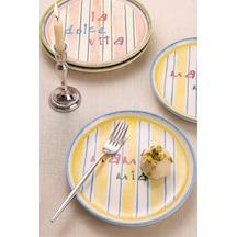Mama Mia & La Dolce Vita Nordic 4'lü Pasta Tabağı 22 Cm Çok Renkli