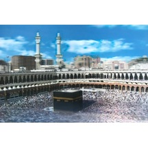 Lb 5d Elmas Boyama Ekstra Çözünürlüğe Sahip Kabe Resmi Mekke Tablosu 40x60 Cm Çok Renkli
