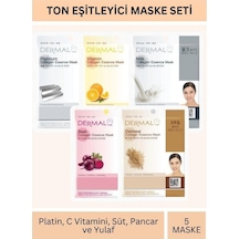 Dermal Ton Eşitleyici Platinum C Vitamini Süt Pancar Ve Yulaf Özlü Maske Seti 23gr X 5adet