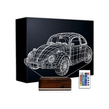 Luvivia Vovos Klasik Araba 3d Lamba - Masa Gece Lambası V2 Şeffaf