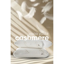 Kaşmir Yeni Nesil Visko Uyku Yastığı - Özel Cashmere Yastık Ortopedik Lüx Visko Yastık Beyaz