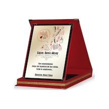 Kişiye Özel Kırmızı Plaket öğretmenler Günü Temalı-15