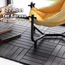 Porsima 1066 27li Bahçe Balkon Teras Zemin Döşemesi Karosu Antras