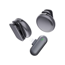 Rogfer Sx19 1 Tx + 2 Rx Akıllı Gürültü Azaltma Yaka Kablosuz Mikrofonu 8 Pin