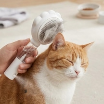 Kedi Köpek Spreyli Tarak Toplama Fırçası - Su Hazneli Kendinden Temizlemeli Tarak - Paslanmaz Ç