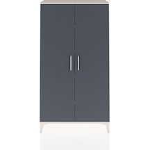 Arges Dolap 4 Raflı 2 Kapaklı 88x30x163 Aytaşı-antrasit Aytaşı