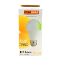 9+2w E27 Beyaz-yeşil Led Ampul Timya/go1395 198587 Karışık / Çoklu Renk