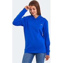 Slazenger KATHY IN Kadın Kapüşonlu Saks Mavi Sweatshirt