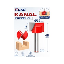 Kanal Freze Ucu Ø32 Mm 6 Mm Şaft 16 Mm Kesim Yüksekliği