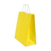 Btambalaj Sarı Kraft Çanta 18X8X24 ( 25 Adet ) ( Kağıt Poşet Çanta )