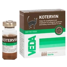 Veda Kotervin 3x10 Ml Tam Kür Paketi Kedi & Köpek İçin İdrar Yolu Taşı Eritici Bitkisel Solüsyon