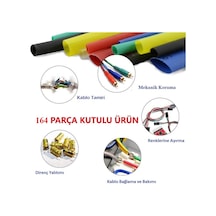 164 Parça Kablo Makaron Seti Isıya Dayanıklı Kalo Koruyucu Kablo N11.983