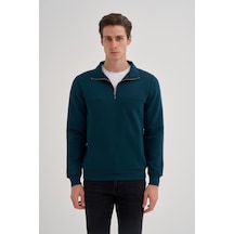 Cazador 56180 Erkek Dik Yaka Sweat PETROL
