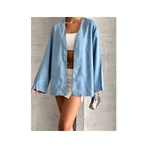 Zdnjeans Açık Mavi Salaş Tensel Kimono Ceket