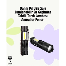 Mey İthalat 2000 Lümen Led El Feneri - Suya Dayanıklı, Odaklı, Klipsli Diğer
