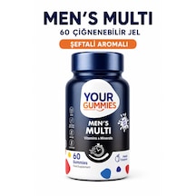 Men's Multi Erkek Multivitamin Ve Mineral Takviyesi 60 Adet Çiğnenebilir Jel Form Şeftali Aromalı