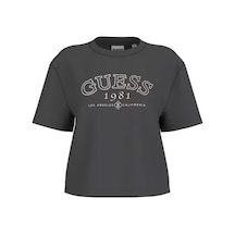 Guess Arianna Boxy Logo Kadın T-shirt V6gı04k2965 Siyah