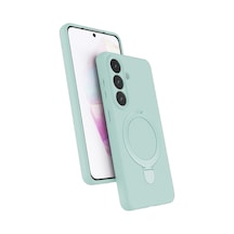 Samsung Galaxy Uyumlu - S26 Plus Regal Magsafe Standlı Kapak - Su Yeşili