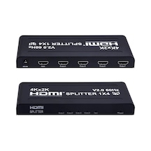 Lunatic 8056 4 Port Çoklayıcı 1x4 Hdmı 2.0 Splitter 4k 60hz 1 Giriş 4 Çıkış 4 Port Uhd Yüksek Hızlı Sinyal Dağıtıcı Monitör Projektör İçin 3d Hdcp Desteği