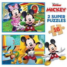 Educa 2x16 Parça Mickey Mouse Ahşap Puzzle 1