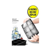 Büyük Buz Küpü Kalıbı, Kokteyl, Meşrubat Silikon Eski Moda Buz Kalıbı Silikon Diğer