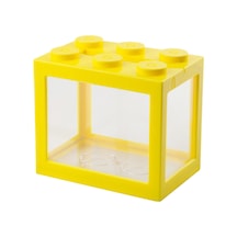 Youmex Küçük Akvaryum Mini Balık Kumu 12x8x10.5cm Sarı Plastik Akvaryum Balık Yetiştirme Kutusu