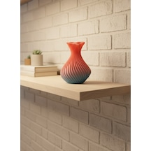Romantik Figürlü Süslük Vazo Modern Tasarım 15 Cm Pembe