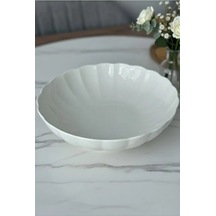 Kütahya Porselen Bone Luz Krem Bowl Kase 25x6cm 2000ml Tekli Bnlzf25ks00 krem