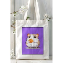 Art Hediye Hamster Baskılı Omuz Çanta Kişiye Özel Model 8 Çok Renkli