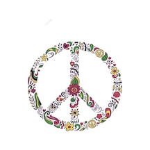 Çiçekli Peace Özgürlük Simge Logo Sticker