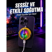 Manyetik Telefon Soğutucu Rgb Fanlı Mobil Oyun Soğutucusu Mh-hs6771-1605