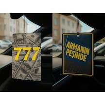 Dolar Manifest 777 Ve Sarı Lacivert Armanın Peşinde - İkili Oto Kokusu - Dekoratif Araç Kokusu Ve Aksesuarı