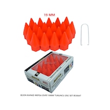 Bijon Kapağı Sivri 19 Mm Turuncu 20 Li Set