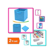Akordiyon Çekmece Düzenleyici + Çok Amaçlı Dolap İçi Düzenleyici Kutu - 2li Set Z8x3a1 Belirtilmemiş