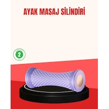 Ayak Masaj Silindiri Derin Doku Masajı Kirpi Topu Akupunktur Etkili Mor