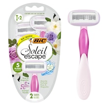 Bıc Soleil Escape 5 Bıçaklı Kadın Tıraş Bıçağı 2 Li Rose Magnolia