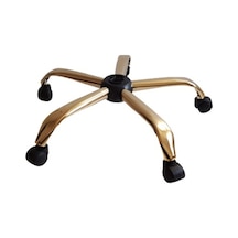 Kamusalmarket Çalışma Ofis Sandalyesi Gold Kaplama Tekerlekli Ücretsiz Kargo