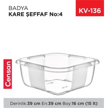 Kare Şeffaf Badya 1 Adet 4 No Royaleks-e167 Diğer