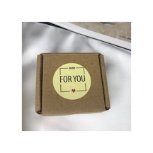 Just For You Sticker Mat Etiket Sadece Senin Için Mini Kalp Sarı 4 Cm - 40 Adet Çok Renkli