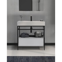 Orka Vegas 60 Alt Modül + Lavabo Beyaz Mat Beyaz Diğer