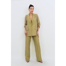 Dorne Moda Özel Koleksiyon 3 Lü Takım - Düğün - Mezuniyet - Ofis Şıklığı Yeşil Yeşil