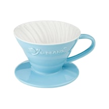 Yaozixa Mavi Seramik El Manual Filtre Kahve Dripper, Ev/ofis/kamp Kullanıma Uygun, Sağlıklı Ve Temizlenmesi Kolay Mavi