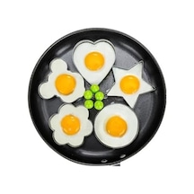 Metalik Daire Şeklinde Metal Omlet Yumurta Ve Krep Kalıbı, Dayanıklı Mutfak Aksesuarı Açık Bakır