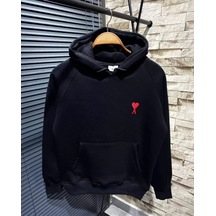 Soonaksesuar Unisex Kapşonlu Baskılı Sweetshirt - Siyah SIYAH