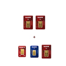Nadir Gold 24 Ayar 18,5 Gram Altın 3 Ad 5 Gram Altın + 1 Ad 2,5 Gram Altın + 1 Ad 1 Gram Altın