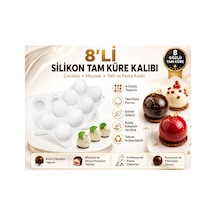8 Gözlü Küre Kalıp Pasta, Mousse Ve Dekor Yapımı Beyaz