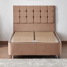 Nironyatak Niron Rama Baza Ve Başlık Seti 120X200 Cm Tek Kişilik Sütlü Kahve